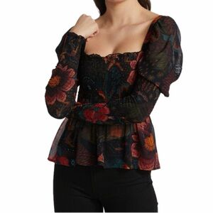 FARM RIO River Creatures Chiffon Top